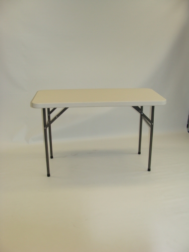 Zie insecten Ongemak achterstalligheid tafel wit PVC 122 x 61cm - 4 /6 personen) - te koop nieuw - Tzigane  feestverhuur