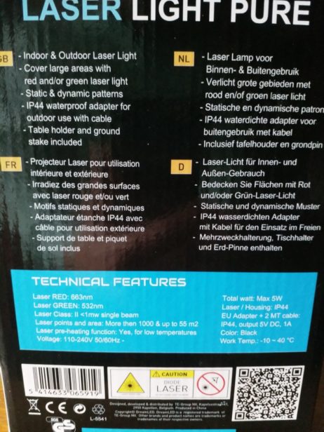 Dynamische laser lamp - Afbeelding 3